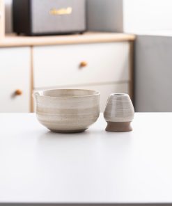 Ceramic Matcha Bowl Set with Bamboo Whisk, 450ml Starter Kit