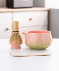 Ceramic Matcha Bowl Set with Bamboo Whisk & Holder, 600ml Starter Kit