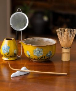 Floral Ceramic Matcha Bowl Set, 600ml Gift Kit