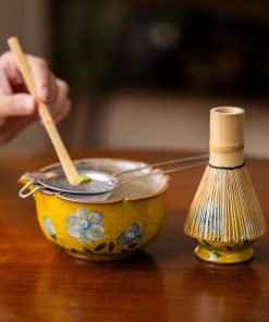 Floral Ceramic Matcha Bowl Set, 600ml Gift Kit