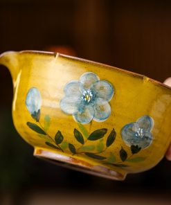 Floral Ceramic Matcha Bowl Set, 600ml Gift Kit