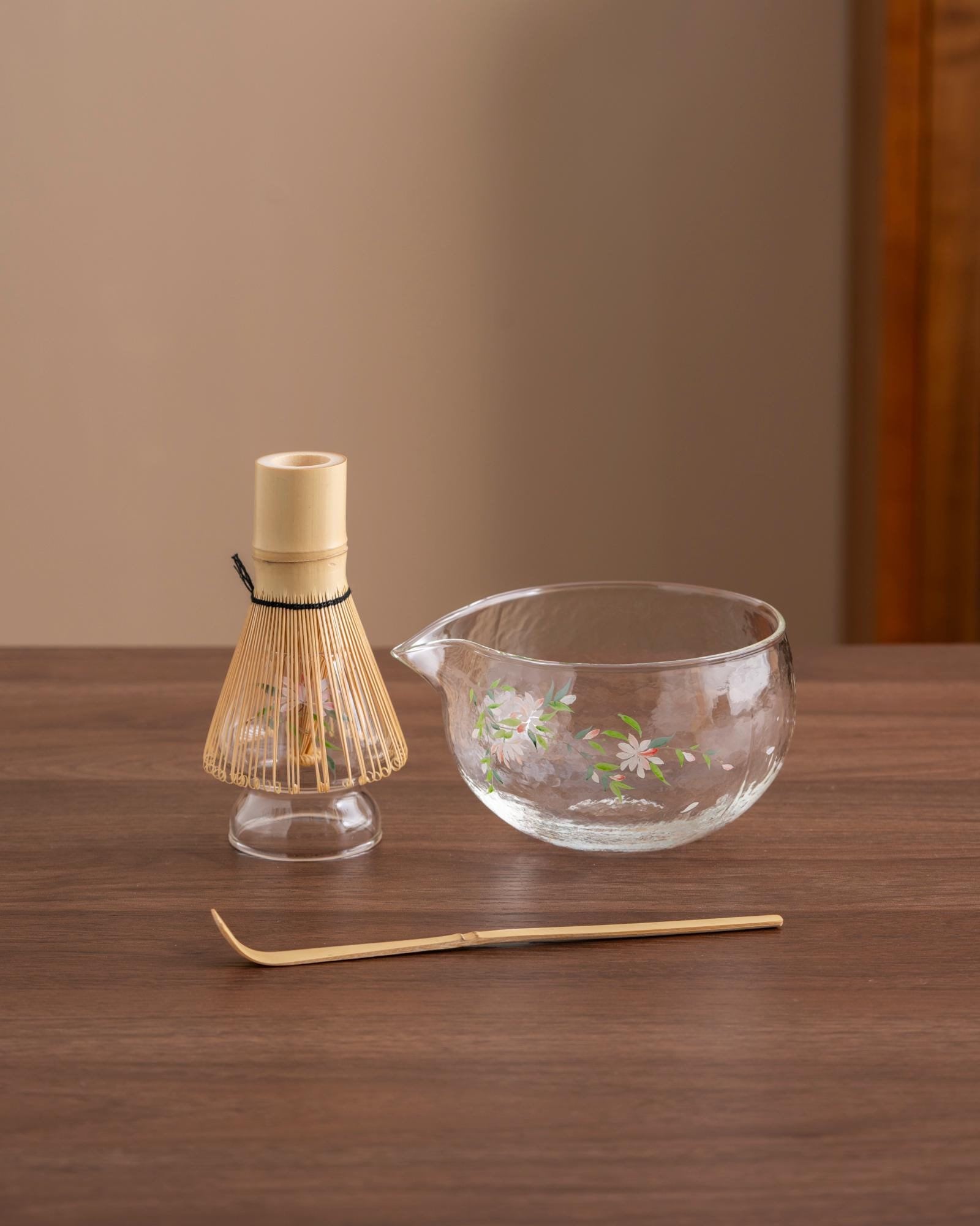 floral-hand-painted-glass-matcha-bowl-set-with-bamboo-whisk-and-holder-450ml-starter-kit-01 Floral Hand-painted Glass Matcha Bowl Set with Bamboo Whisk & Holder, 450ml Starter Kit
