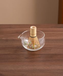 Floral Hand-painted Glass Matcha Bowl Set with Bamboo Whisk & Holder, 450ml Starter Kit