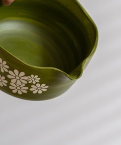 Green Ceramic Matcha Bowl Set with Bamboo Whisk, 500ml Starter Kit