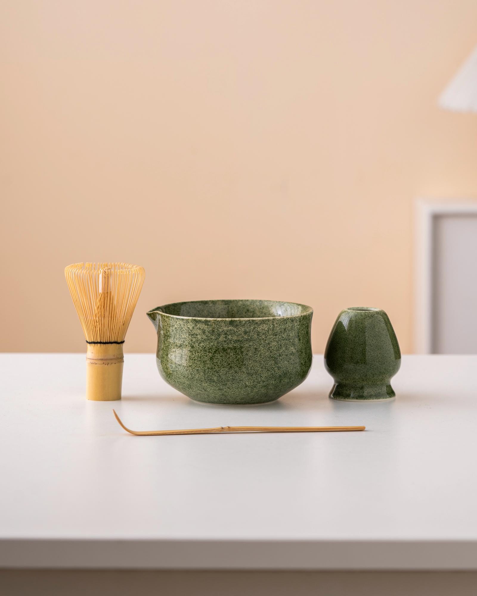 green-ceramic-matcha-bowl-set-with-spout-bamboo-whisk-and-holder-450ml-starter-kit-06 Green Ceramic Matcha Bowl Set with Spout, Bamboo Whisk & Holder, 450ml Starter Kit