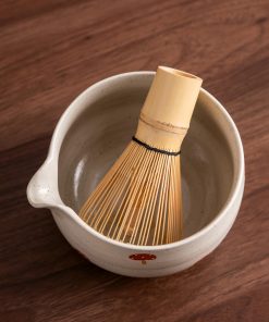 Mushroom Hand-painted Ceramic Matcha Bowl Set with Bamboo Whisk & Holder, 450ml Starter Kit