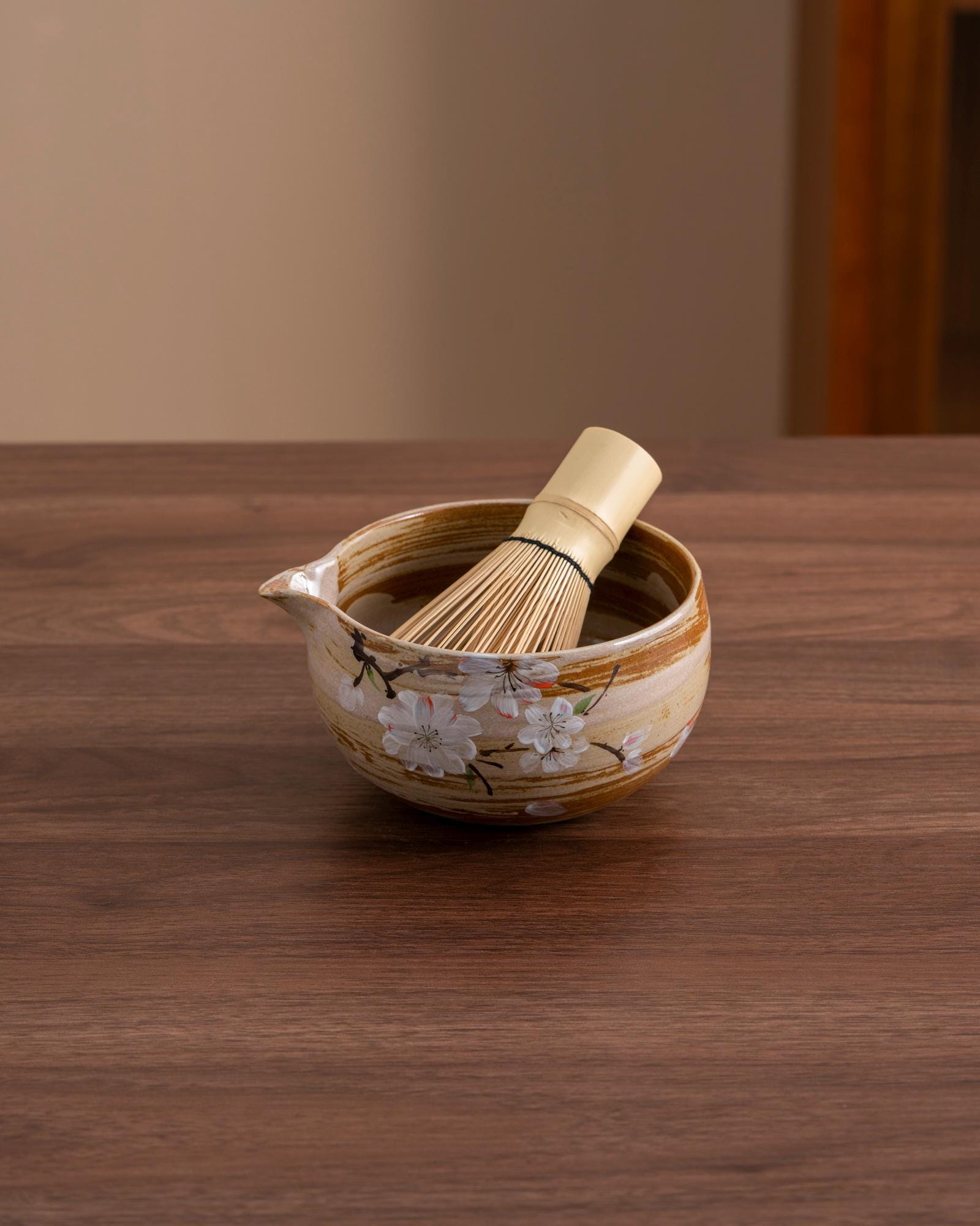 peach-blossom-hand-painted-ceramic-matcha-bowl-set-with-bamboo-whisk-and-holder-450ml-starter-kit-05 Peach Blossom Hand-painted Ceramic Matcha Bowl Set with Bamboo Whisk & Holder, 450ml Starter Kit
