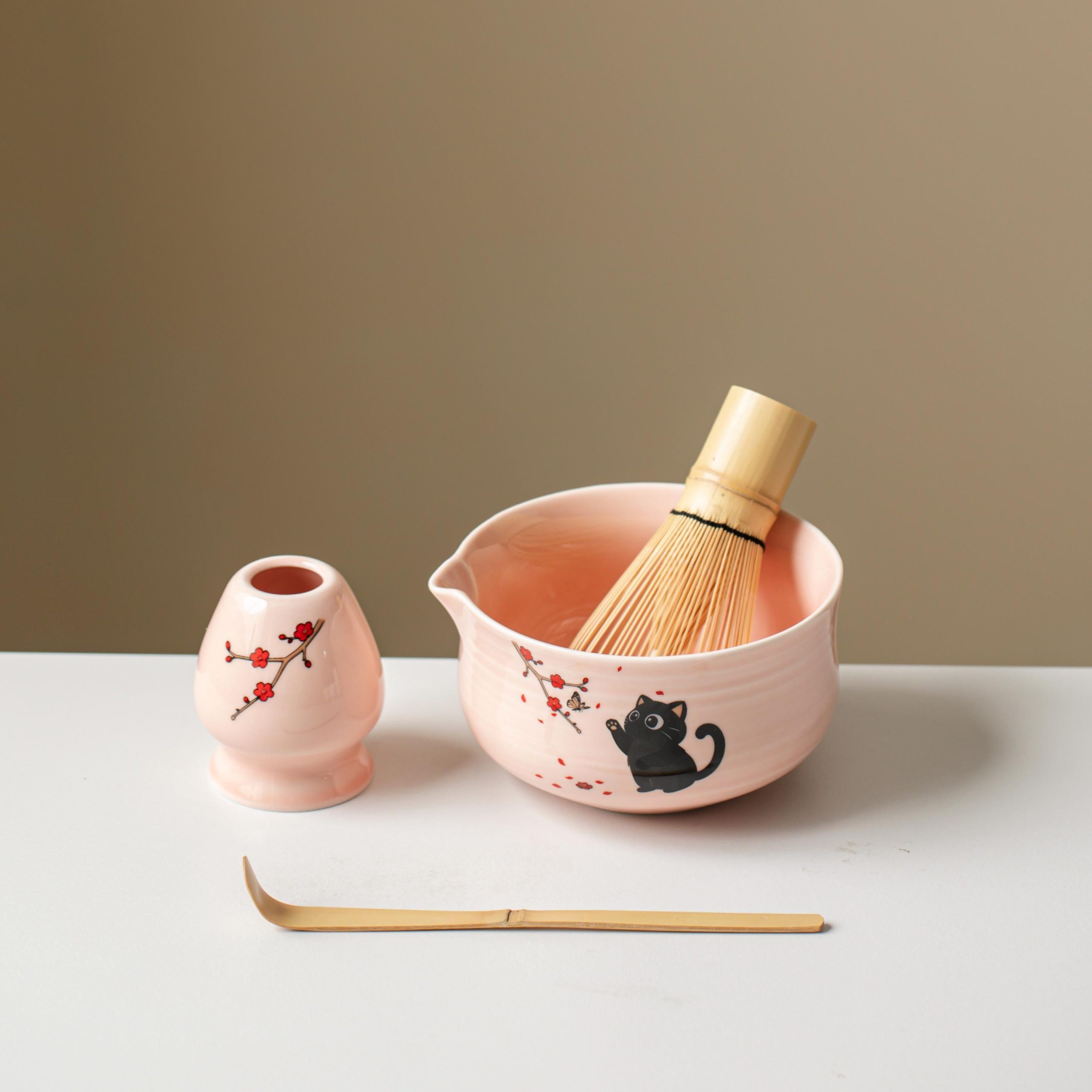 pink-black-black-cat-ceramic-matcha-bowl-set-450ml-starter-kit-03 Pink Black Black Cat Ceramic Matcha Bowl Set, 450ml Starter Kit