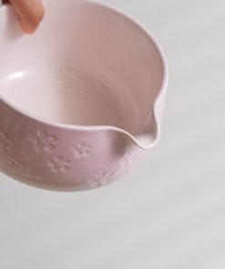 Pink Ceramic Matcha Bowl Set with Bamboo Whisk, 450ml Starter Kit