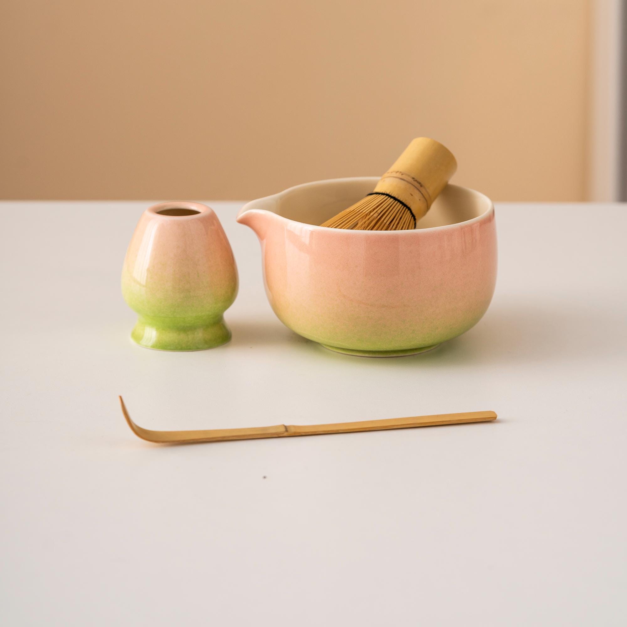 pink-ceramic-matcha-bowl-set-with-spout-bamboo-whisk-and-holder-450ml-gift-kit-05 Pink Ceramic Matcha Bowl Set with Spout, Bamboo Whisk & Holder, 450ml Gift Kit