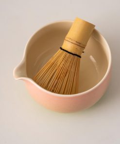 Pink Ceramic Matcha Bowl Set with Spout, Bamboo Whisk & Holder, 450ml Gift Kit