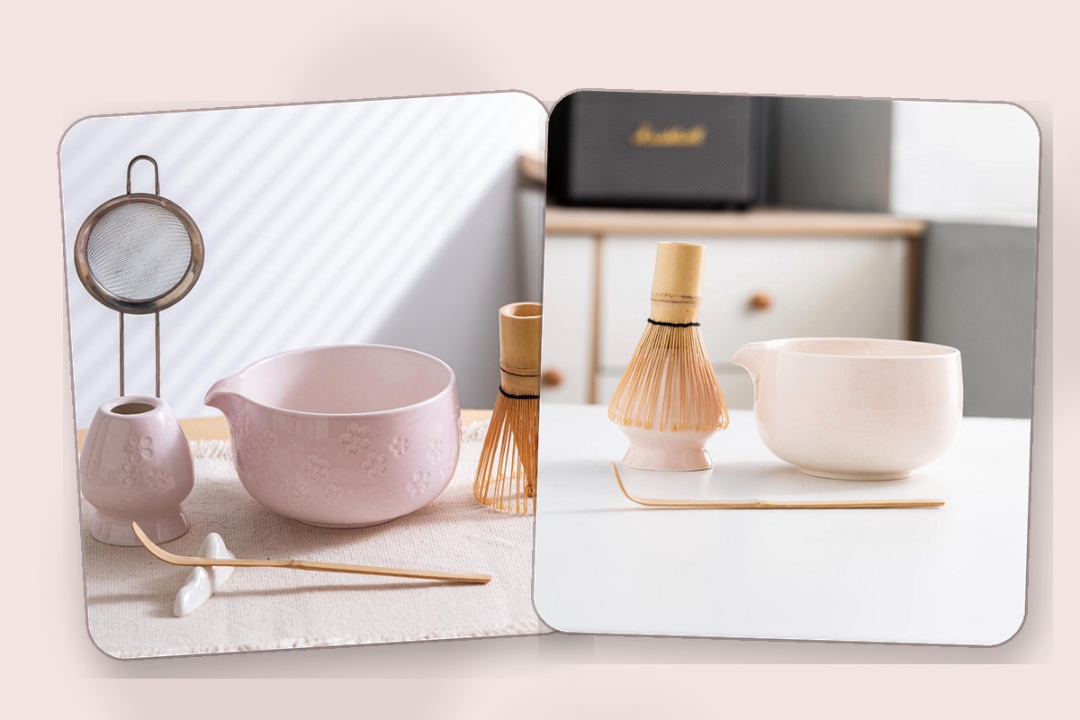 Pink Kitchen Matcha Setup shop the look