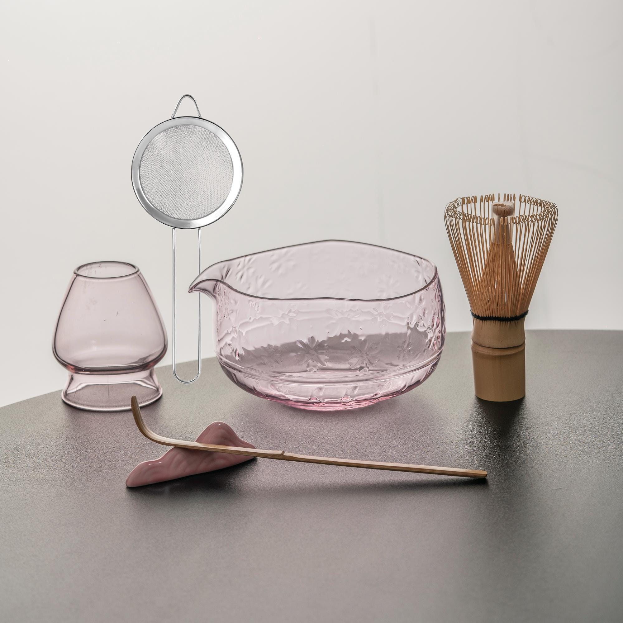 pink-sakura-glass-matcha-bowl-set-with-bamboo-whisk-600ml-starter-kit-01 Pink Sakura Glass Matcha Bowl Set with Bamboo Whisk, 600ml Starter Kit