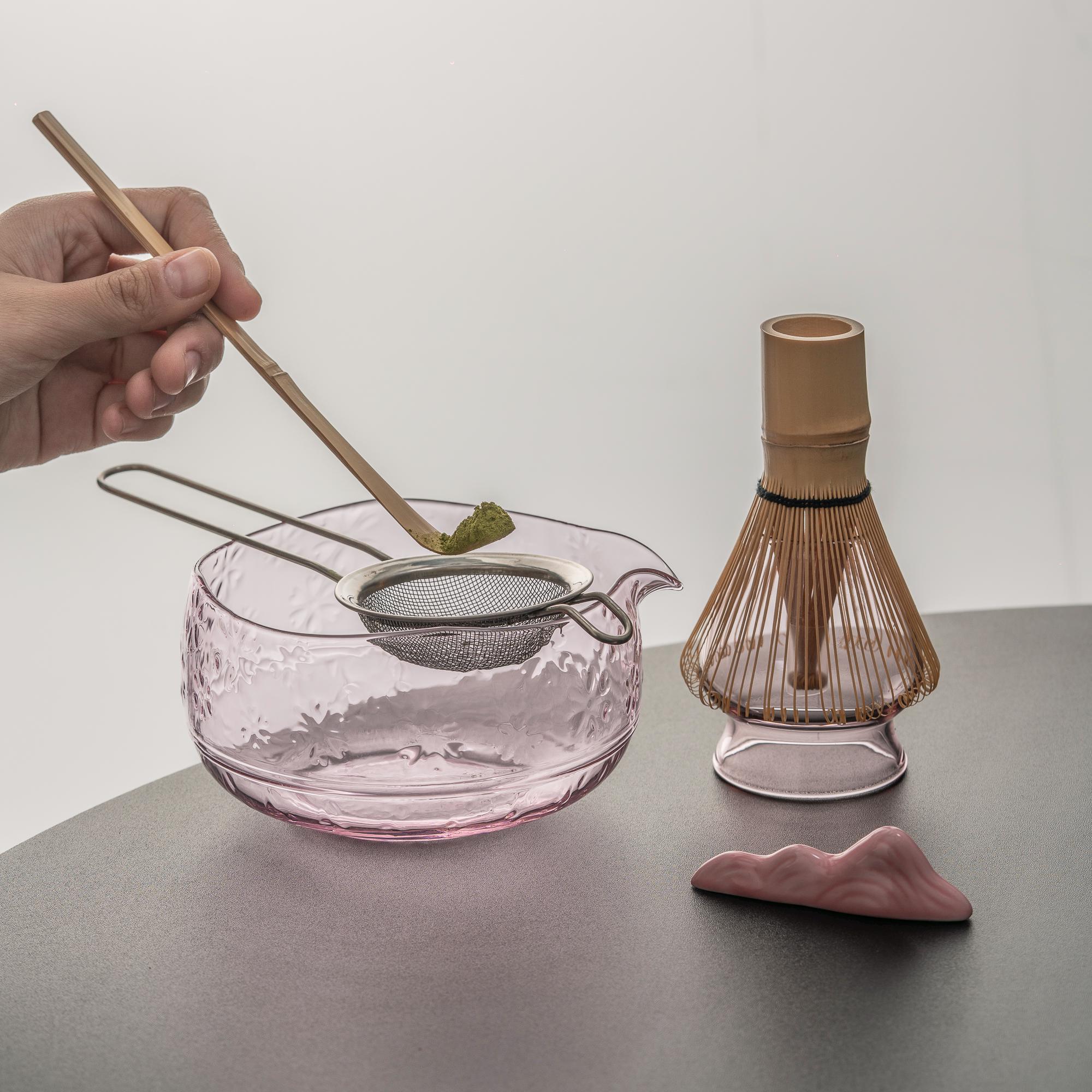 pink-sakura-glass-matcha-bowl-set-with-bamboo-whisk-600ml-starter-kit-02 Pink Sakura Glass Matcha Bowl Set with Bamboo Whisk, 600ml Starter Kit