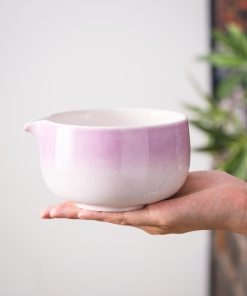 Purple Ceramic Matcha Bowl Set with Bamboo Whisk & Holder, 450ml Chawan Kit