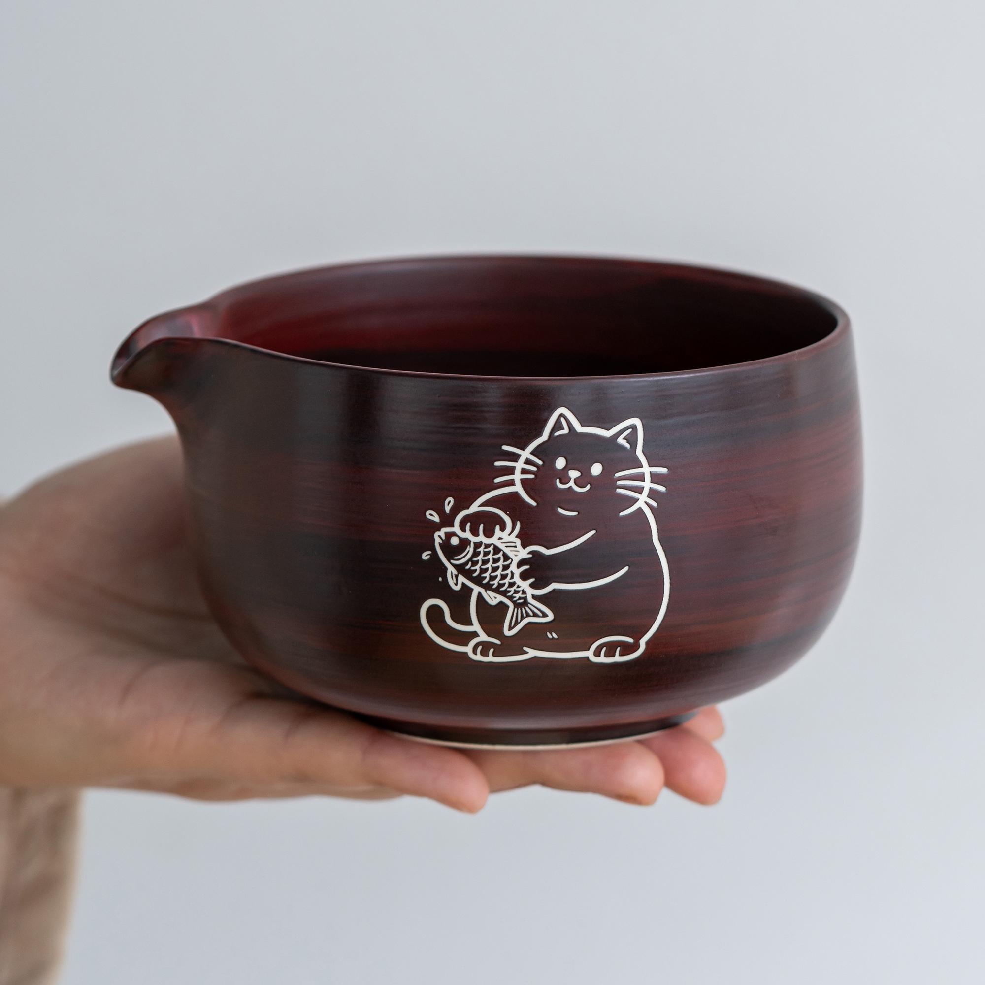 red-cat-fish-ceramic-matcha-bowl-set-450ml-starter-kit-05 Red Cat Fish Ceramic Matcha Bowl Set, 450ml Starter Kit