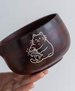 Red Cat Fish Ceramic Matcha Bowl Set, 450ml Starter Kit