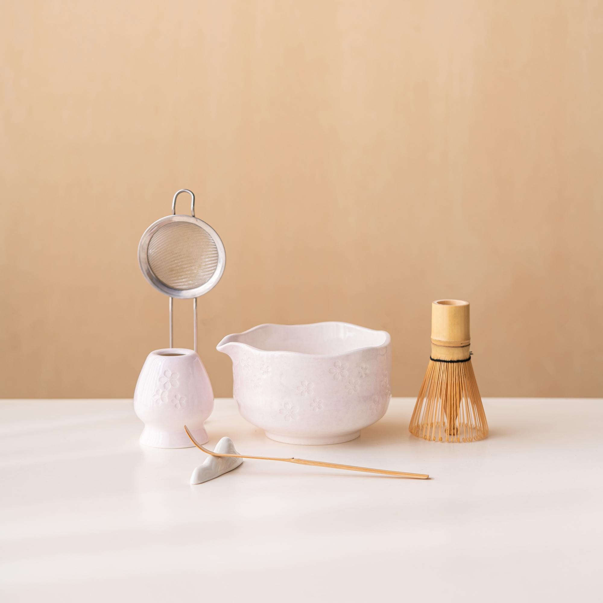 sakura-ceramic-matcha-bowl-set-with-bamboo-whisk-500ml-starter-kit-01 Sakura Ceramic Matcha Bowl Set with Bamboo Whisk, 500ml Starter Kit