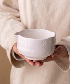 Sakura Ceramic Matcha Bowl Set with Bamboo Whisk, 500ml Starter Kit
