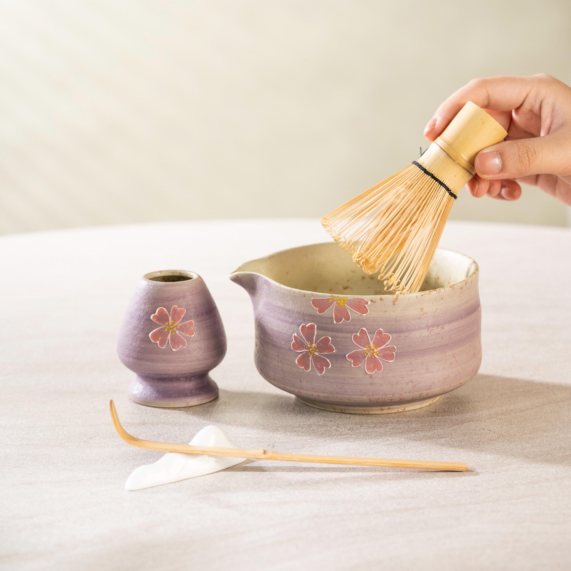 sakura-hand-painted-ceramic-matcha-bowl-set-500ml-starter-kit-03 Sakura Hand-painted Ceramic Matcha Bowl Set, 500ml Starter Kit