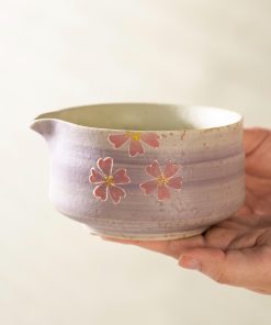 Sakura Hand-painted Ceramic Matcha Bowl Set, 500ml Starter Kit
