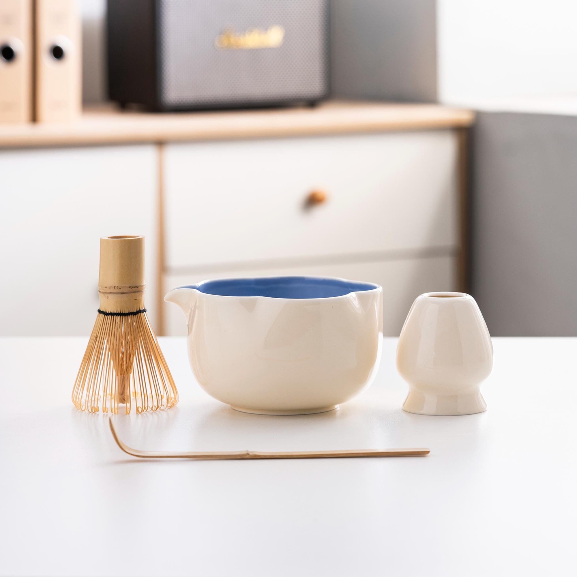 white-floral-ceramic-matcha-bowl-set-with-bamboo-whisk-and-holder-500ml-starter-kit-05 White Floral Ceramic Matcha Bowl Set with Bamboo Whisk & Holder, 500ml Starter Kit